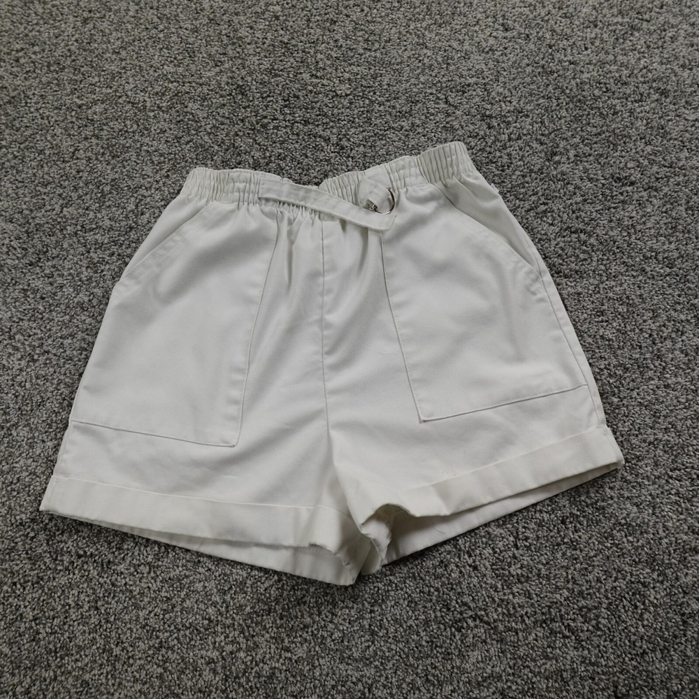Wrangler High Waist Shorts in White
